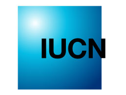 a blue logo with the word iucn on it, representing a zoo.