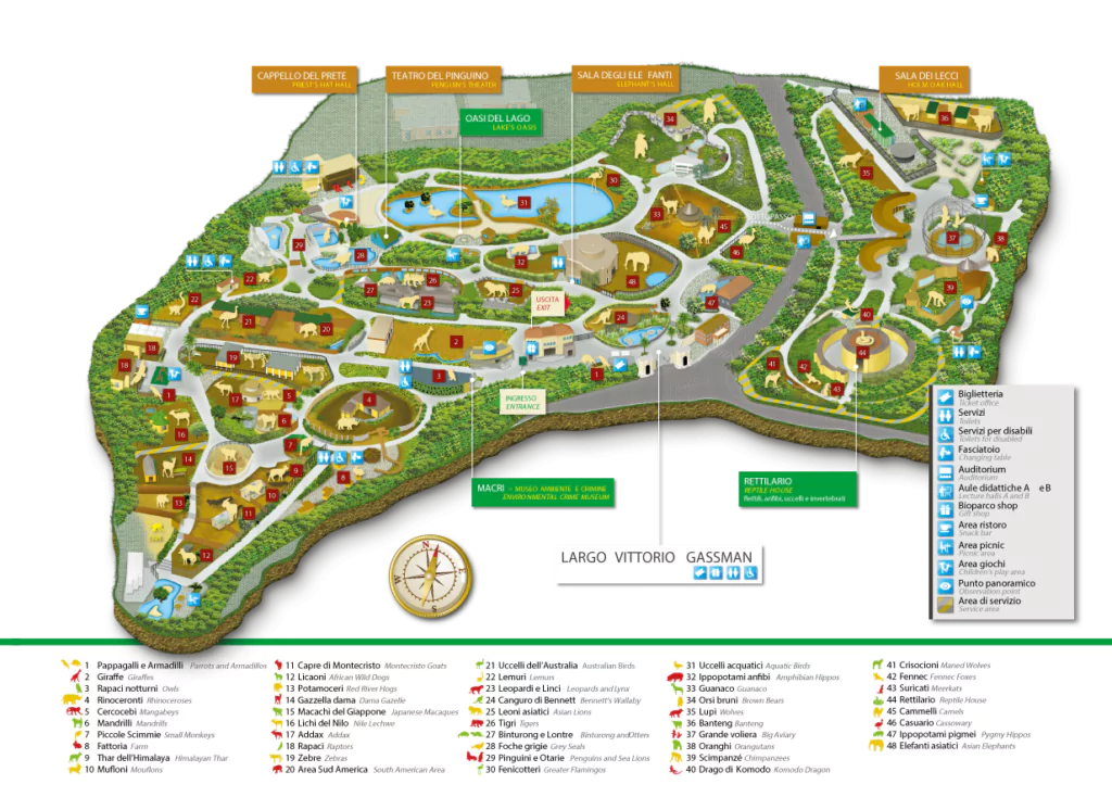rome zoo official map